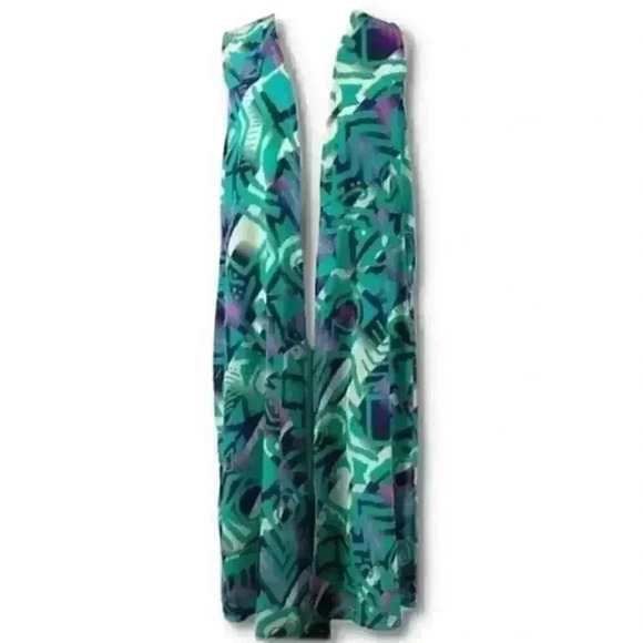 New Lularoe Joy long vest duster S 4-6 multicolored retro 80’s 90’s geometric - Picture 1 of 10